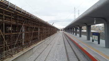 建設中的鶴崗高鐵站