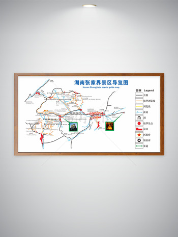 湖南张家界景区导览图