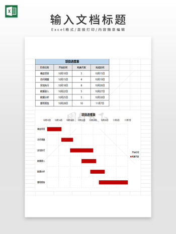 项目进度表