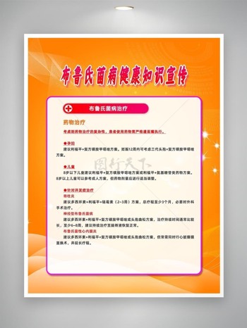 布鲁氏菌病药物治疗宣传海报