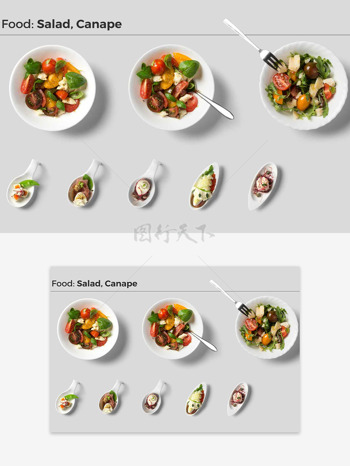 现代简约健康营养水果蔬菜沙拉